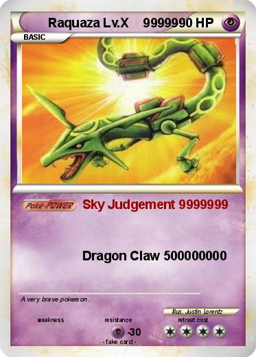 Pokemon Raquaza Lv.X    99999