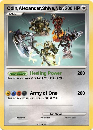Pokemon Odin,Alexander,Shiva,Nix,