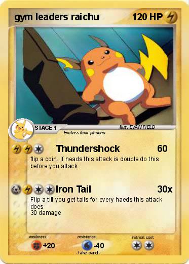 Pokemon gym leaders raichu