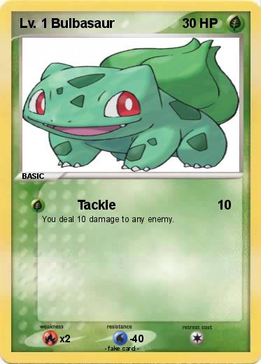 Pokemon Lv. 1 Bulbasaur