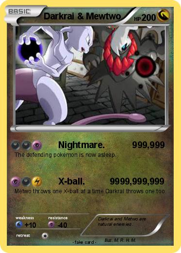 Pokemon Darkrai & Mewtwo