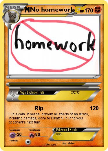 Pokemon No homework