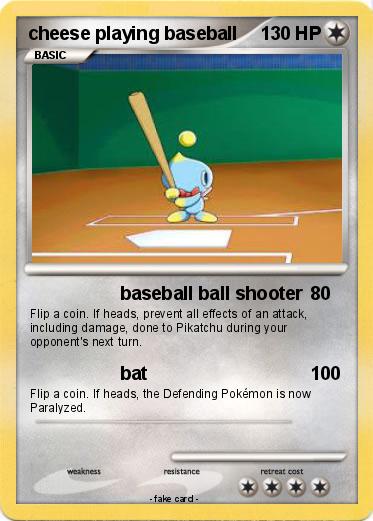 Pokemon cheese playing baseball