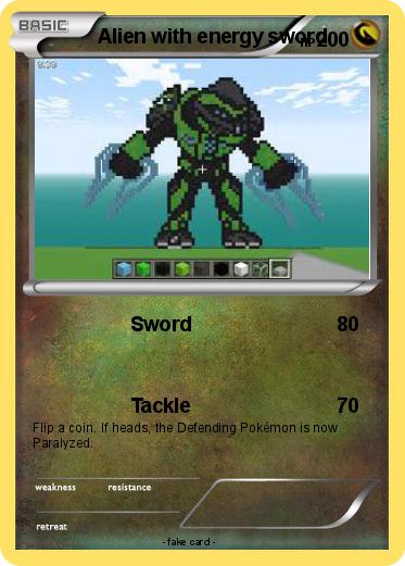 Pokemon Alien with energy sword