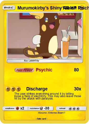 Pokemon Murumokirby's Shiny Alolan Raichu