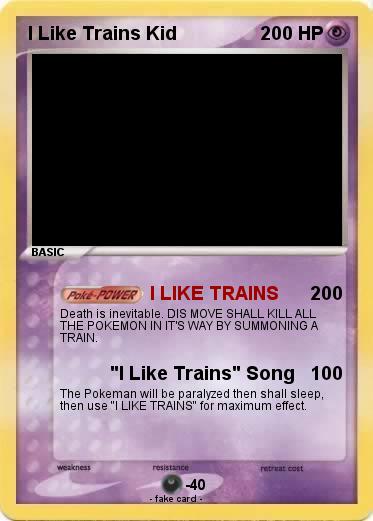 Pokemon I Like Trains Kid