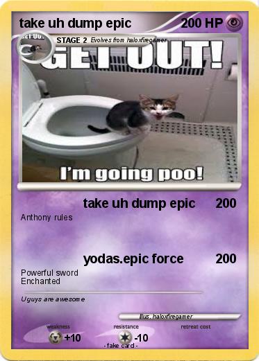 Pokemon take uh dump epic