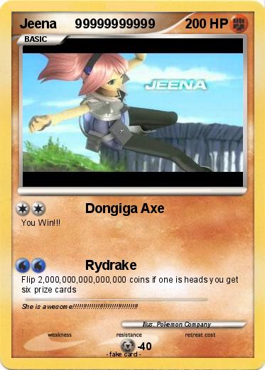 Pokemon Jeena     99999999999