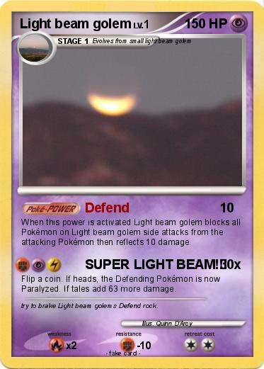 Pokemon Light beam golem