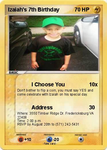 Pokemon Izaiah's 7th Birthday