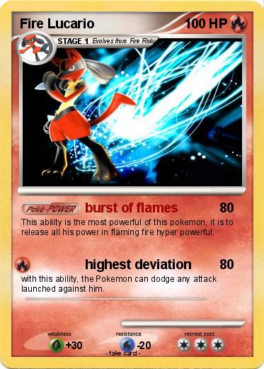 Pokemon Fire Lucario