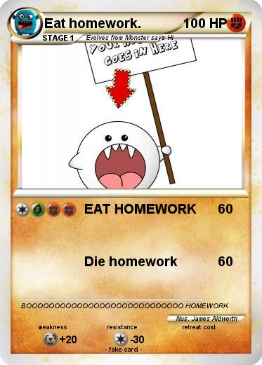 Pokemon Eat homework.
