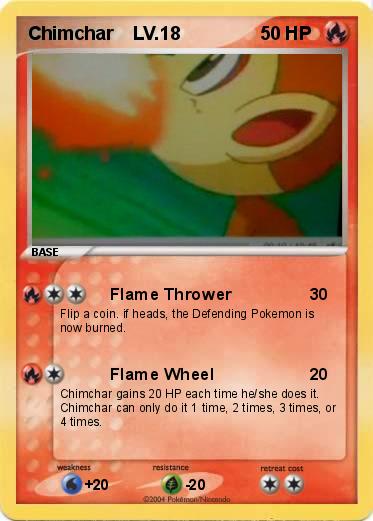 Pokemon Chimchar    LV.18