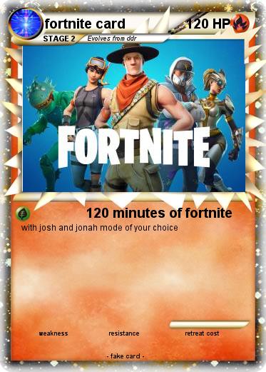 Pokemon fortnite card