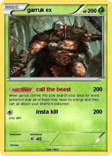 Pokemon garruk ex
