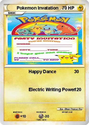 Pokemon Pokemon Invatation