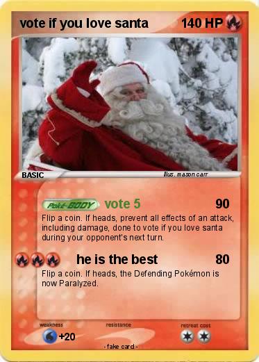 Pokemon vote if you love santa