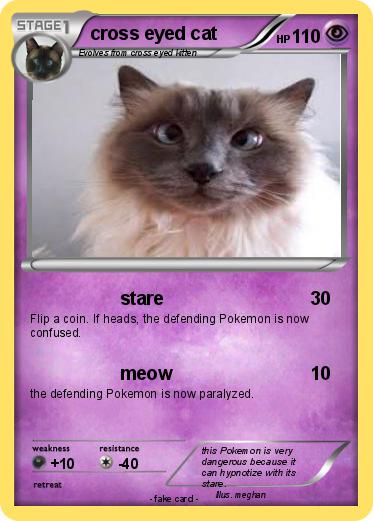 Pokemon cross eyed cat