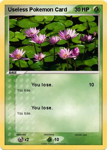 Pokemon Useless Pokemon Card
