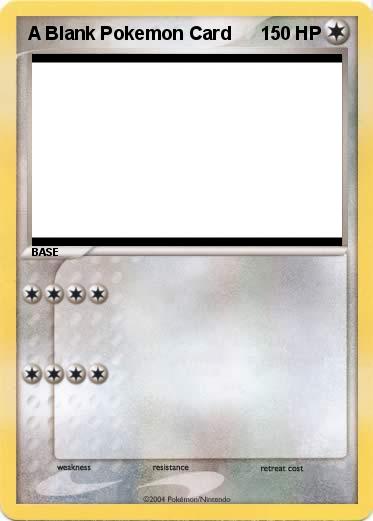 Pokemon A Blank Pokemon Card