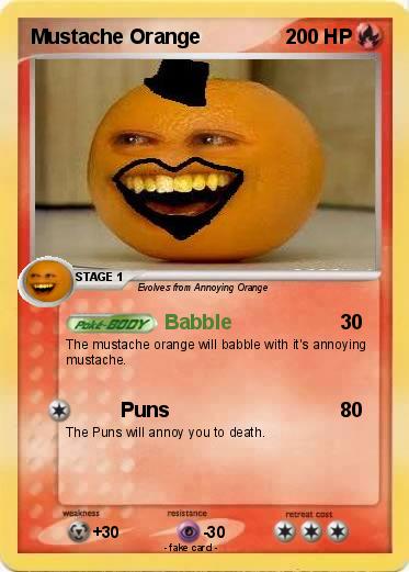 Pokemon Mustache Orange