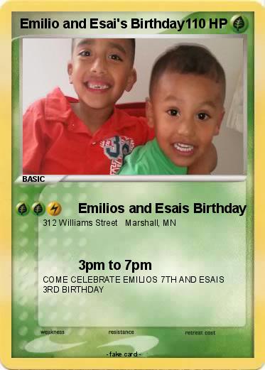 Pokemon Emilio and Esai's Birthday