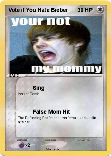 Pokemon Vote if You Hate Bieber