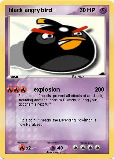 Pokemon black angry bird