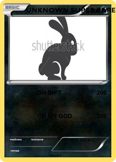 Pokemon UNKNOWN SUPER RARE BLACK HARE ICON