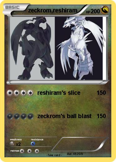 Pokemon zeckrom,reshiram