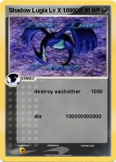 Pokemon Shadow Lugia Lv X 109000