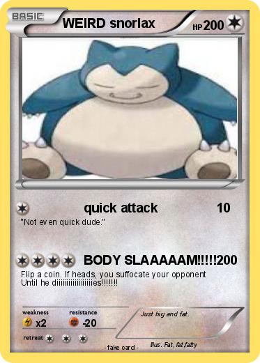 Pokemon WEIRD snorlax