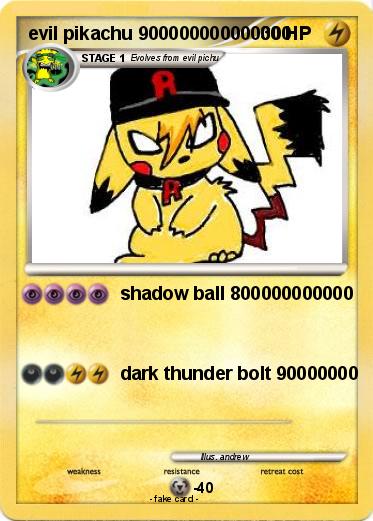 Pokemon evil pikachu 900000000000000