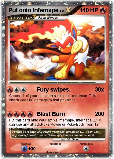Pokemon Put onto Infernape