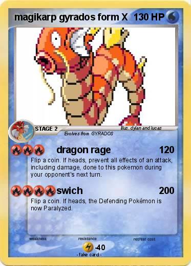 Pokemon magikarp gyrados form X