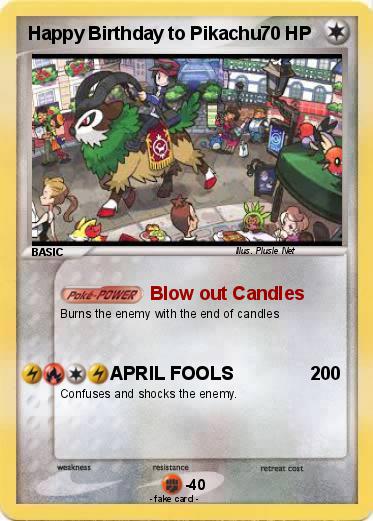 Pokemon Happy Birthday to Pikachu