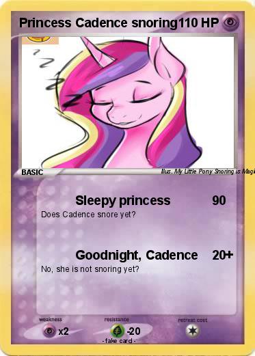 Pokemon Princess Cadence snoring