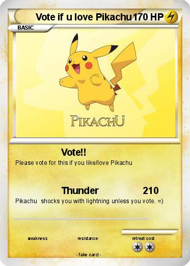 Pokemon Vote if u love Pikachu