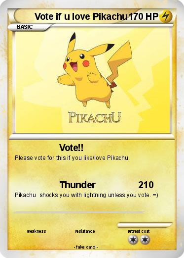Pokemon Vote if u love Pikachu