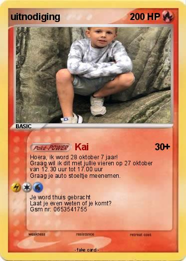 Pokemon uitnodiging