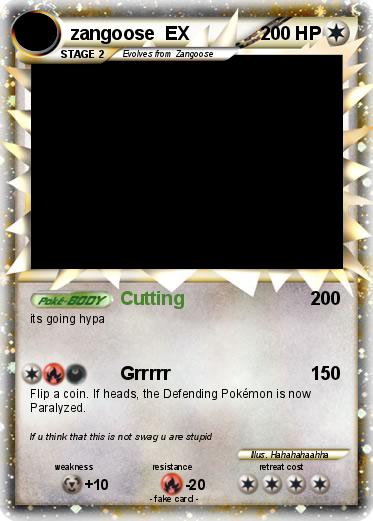 Pokemon zangoose  EX