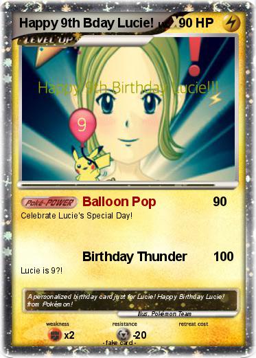 Pokemon Happy 9th Bday Lucie!