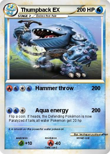 Pokemon Thumpback EX