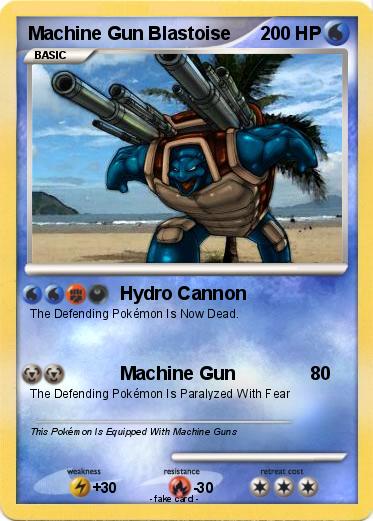 Pokemon Machine Gun Blastoise