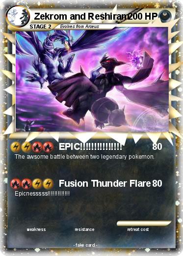 Pokemon Zekrom and Reshiram