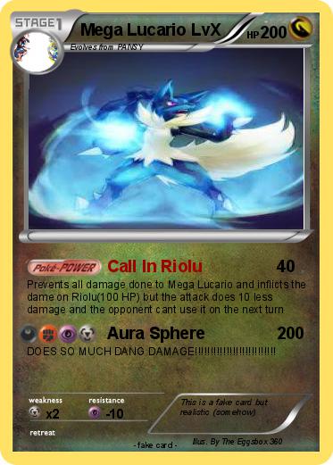 Pokemon Mega Lucario LvX