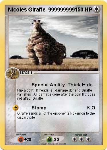Pokemon Nicoles Giraffe  999999999              