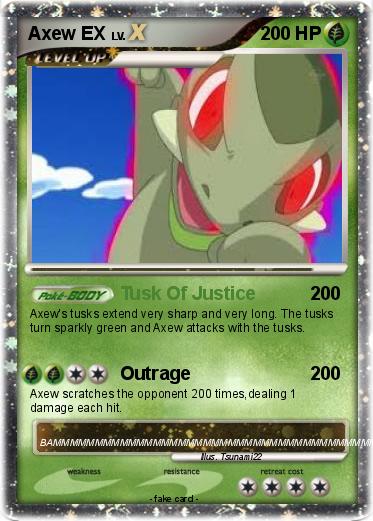 Pokemon Axew EX Pokemon Axew EX