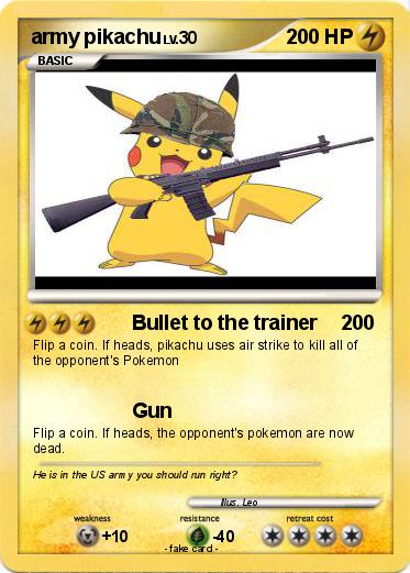 Pokemon army pikachu