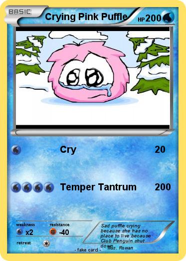 Pokemon Crying Pink Puffle